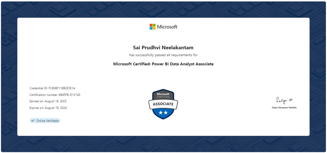 Microsoft Certified: Power BI Data Analyst Associate