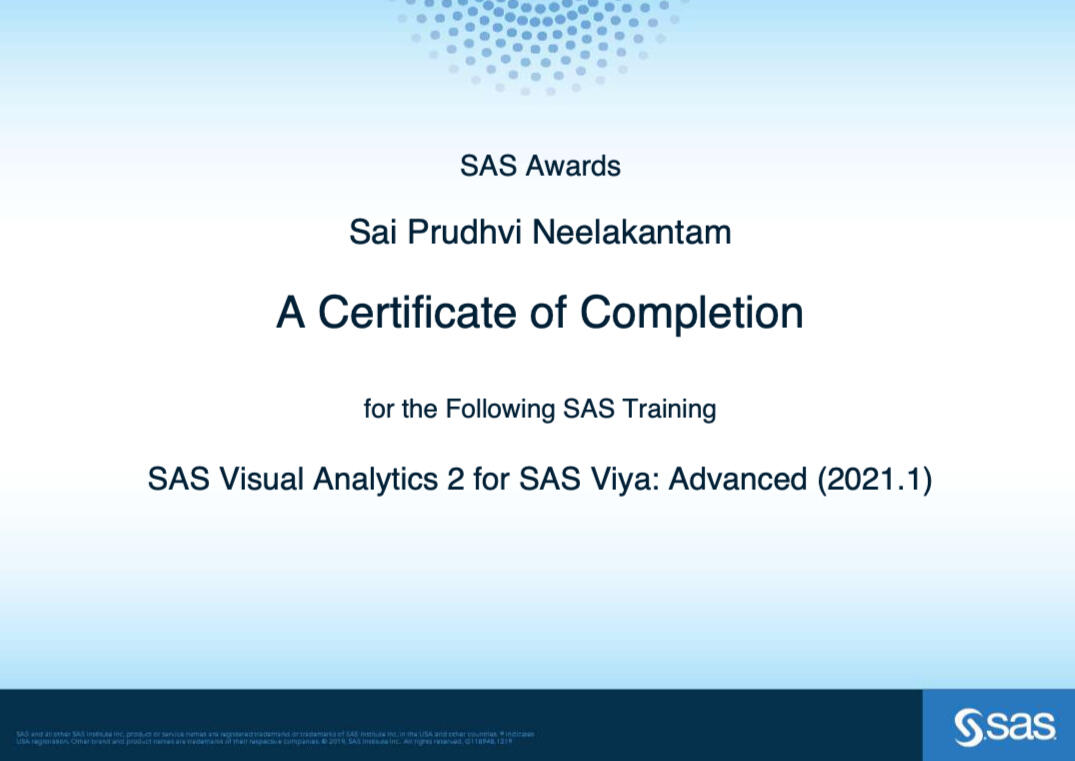 Advanced-Visual Analytics on SAS Viya